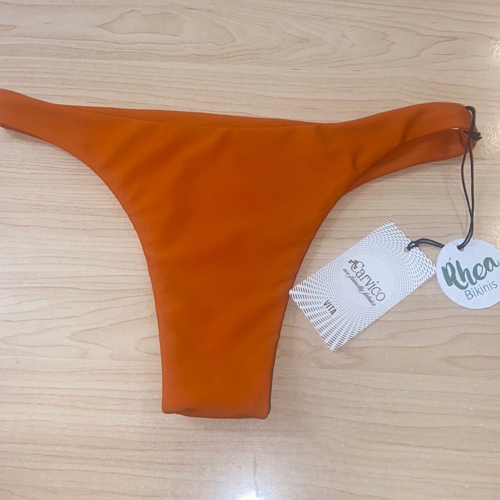 Orange Cheeky Bikini Bottoms